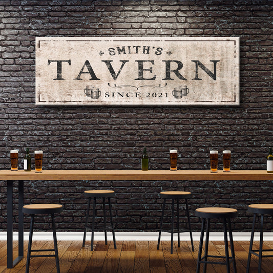 Family Tavern Personalized Canvas Sign