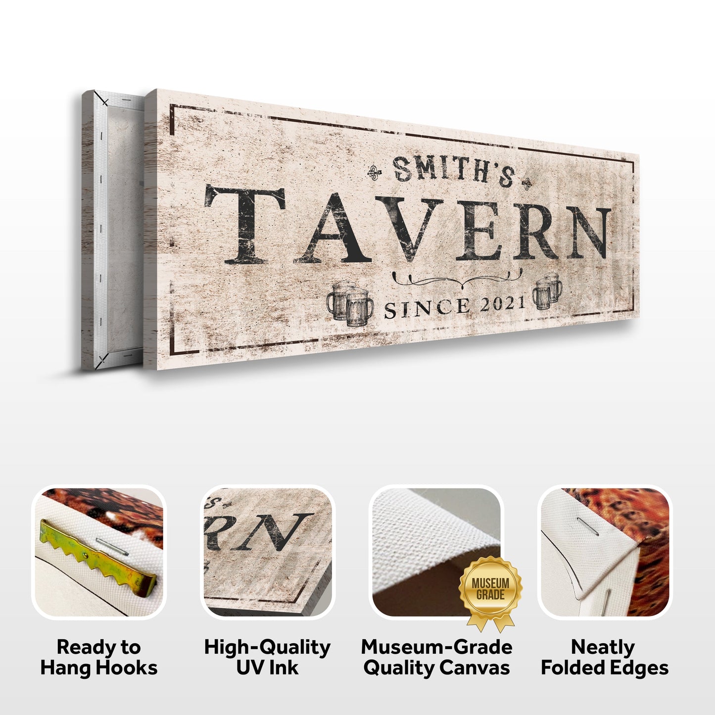 Family Tavern Personalized Canvas Sign