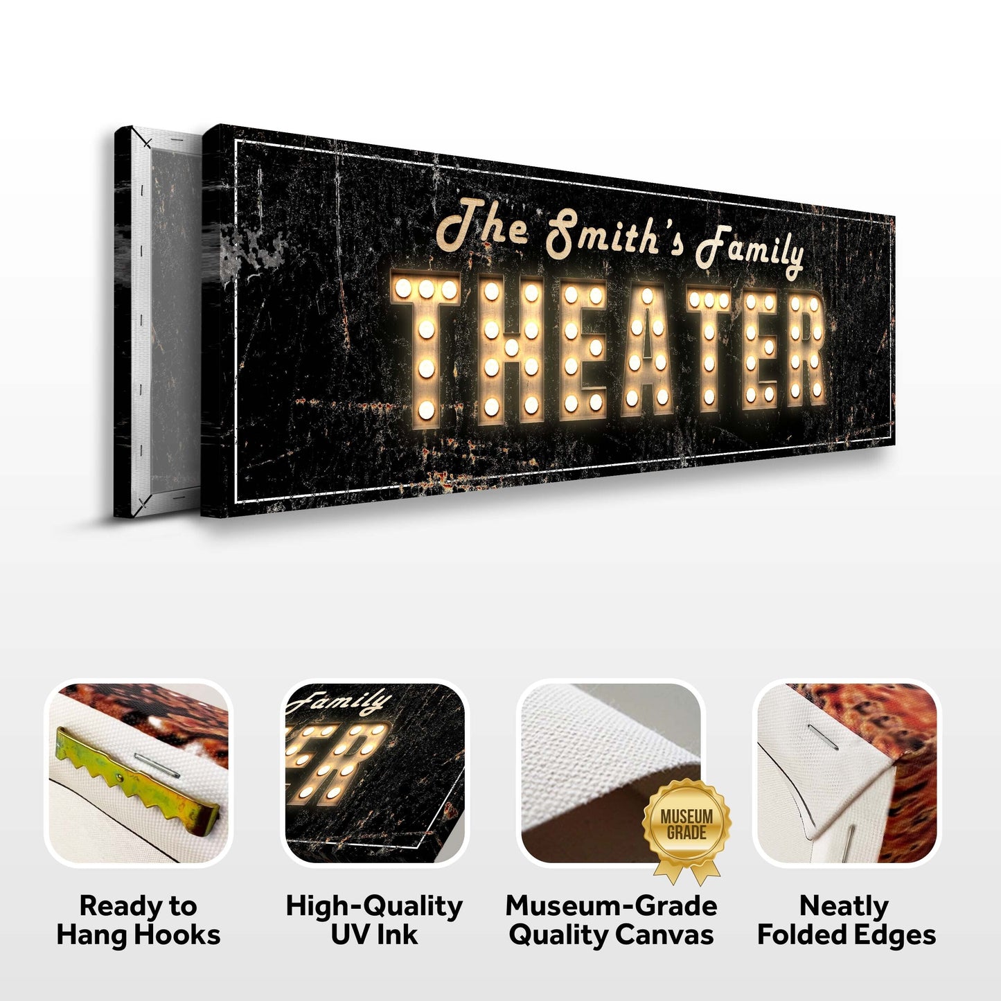 Theater Room Canvas Wall Art Sign IV
