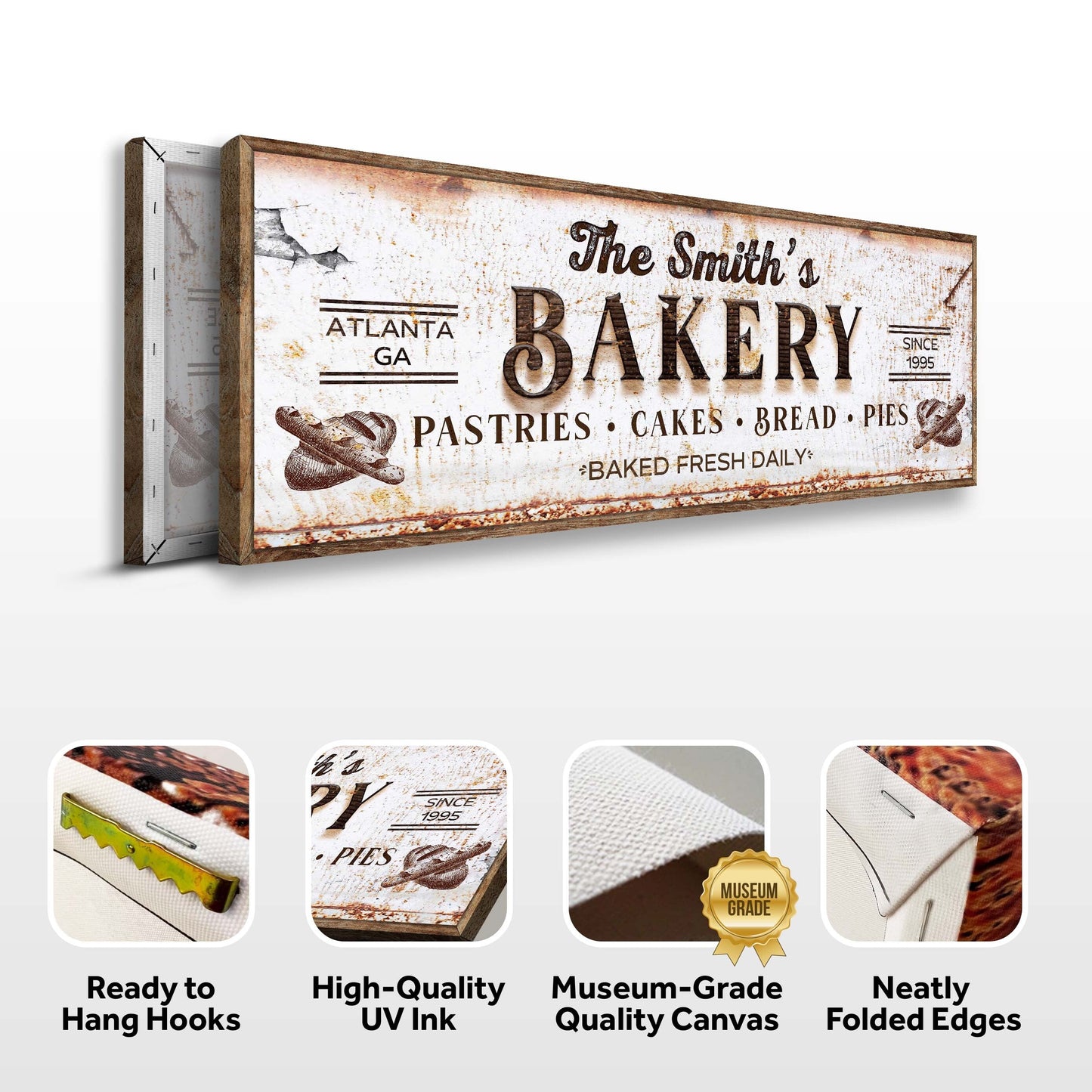 Personalized Bakery Canvas Sign II