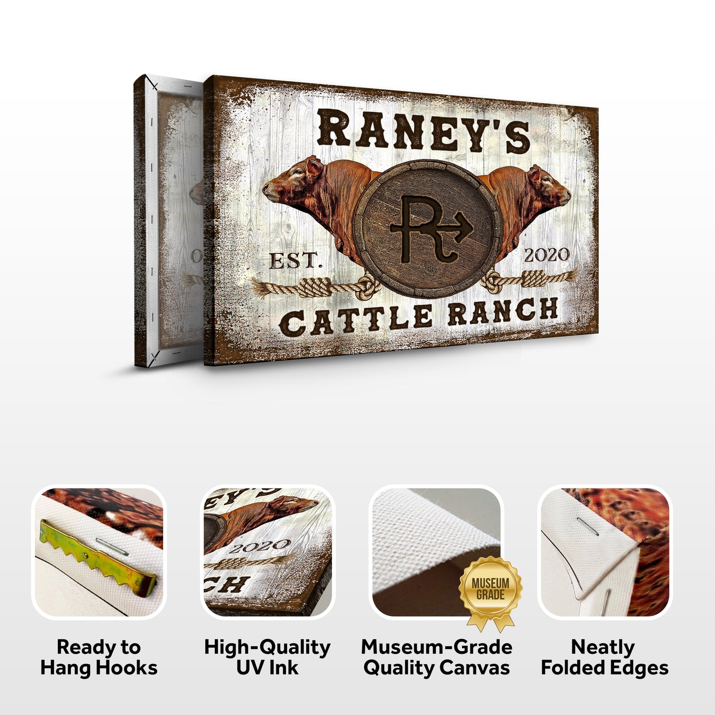 Limousin Cattle Brand Canvas Sign