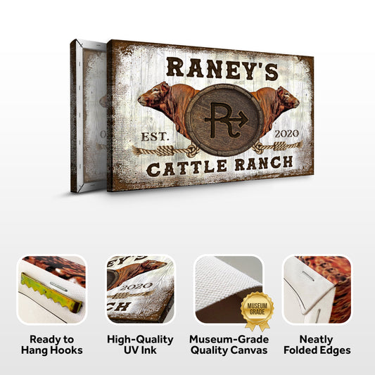 Limousin Cattle Brand Canvas Sign