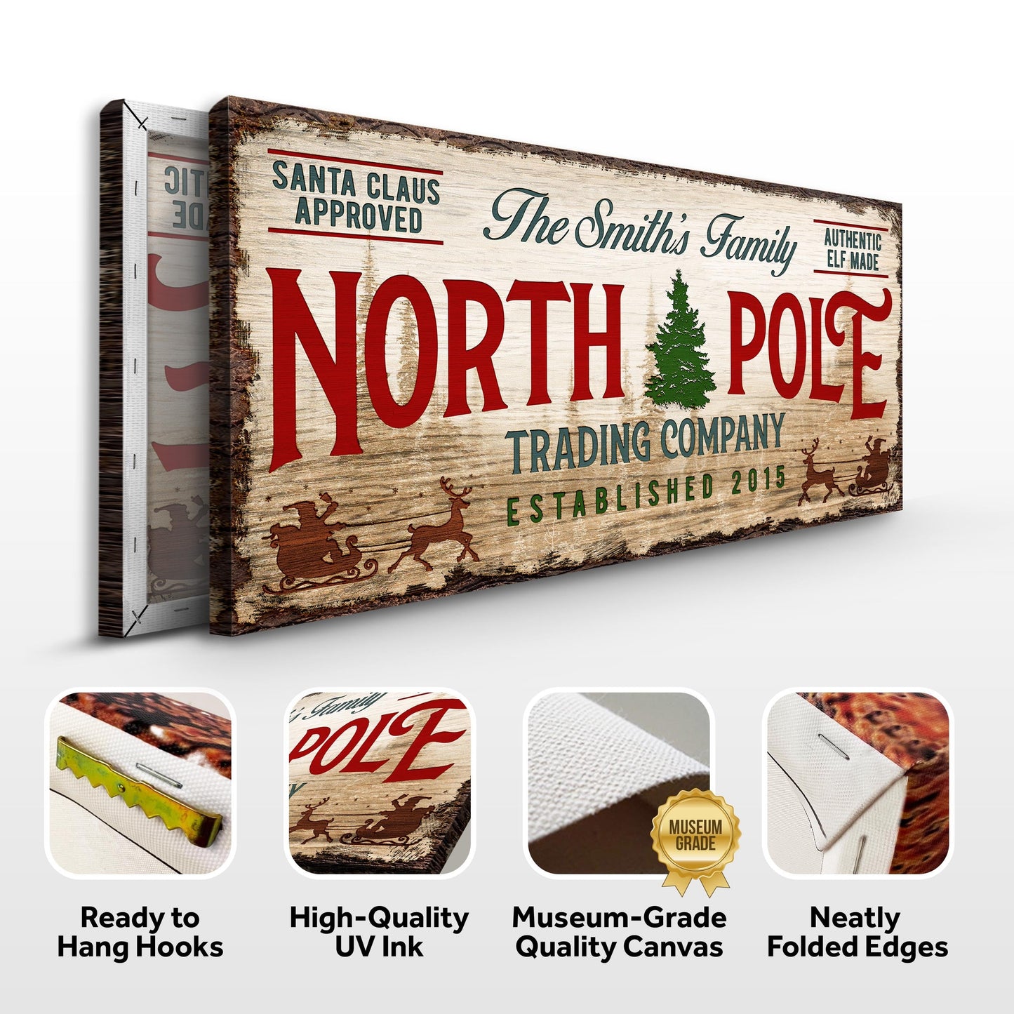 Christmas Trading Co Sign Canvas Wall Art