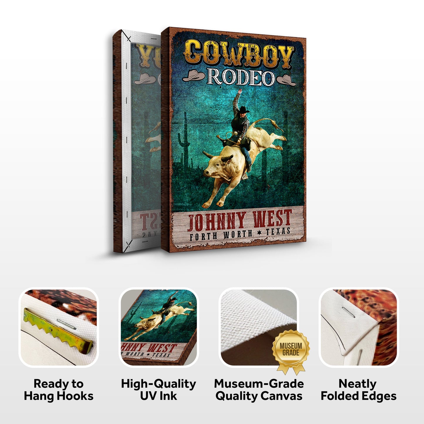 Cowboy Rodeo Show Canvas Wall Art