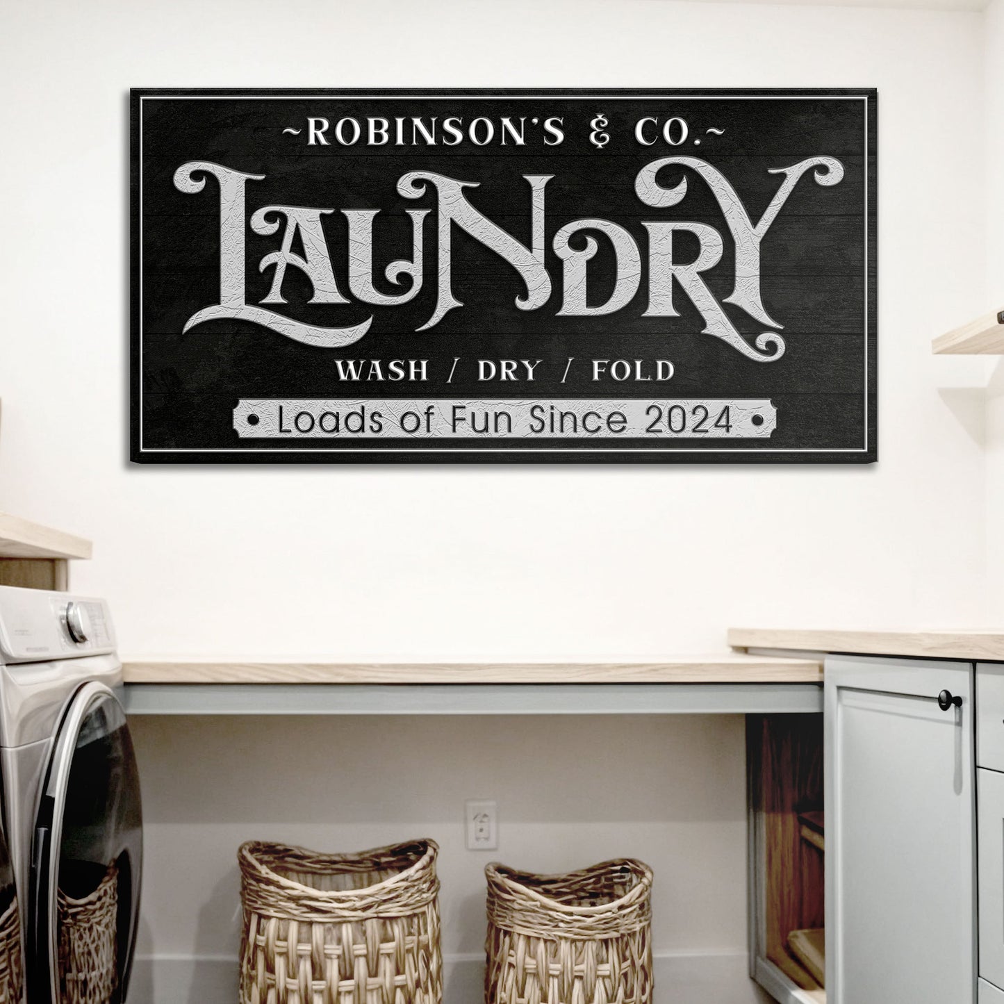 Laundry Room Canvas Sign Wall Art