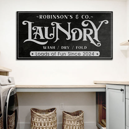 Laundry Room Canvas Sign Wall Art