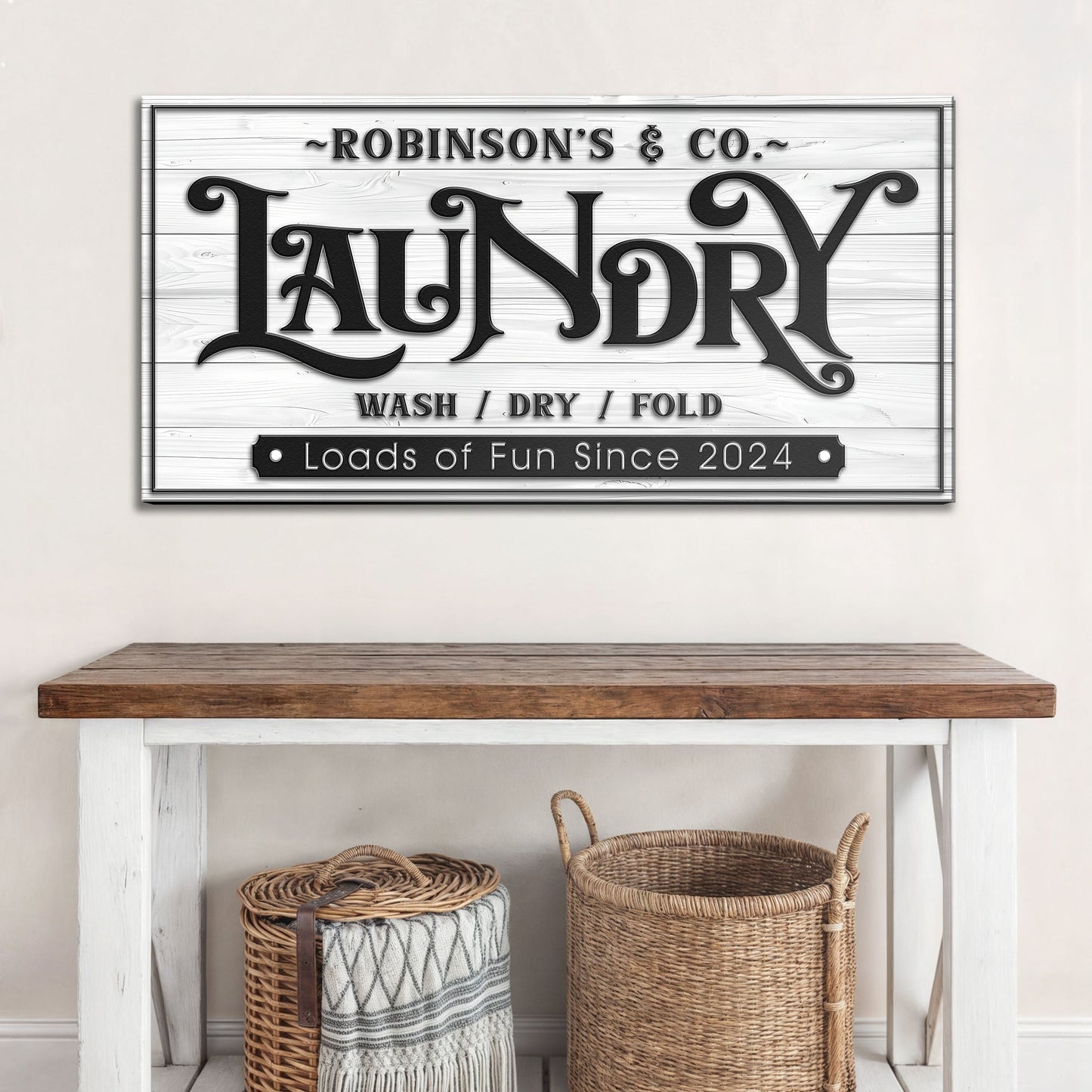 Laundry Room Canvas Wall Art Sign