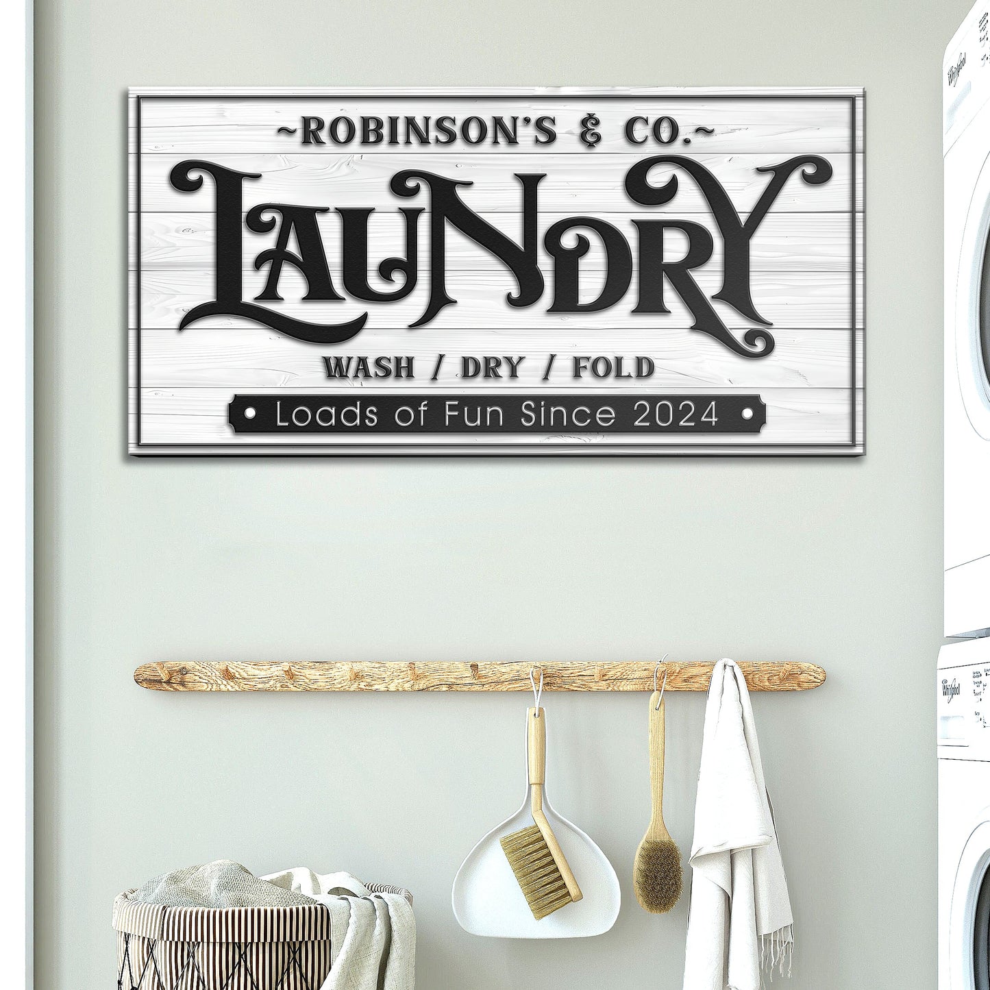 Laundry Room Canvas Wall Art Sign
