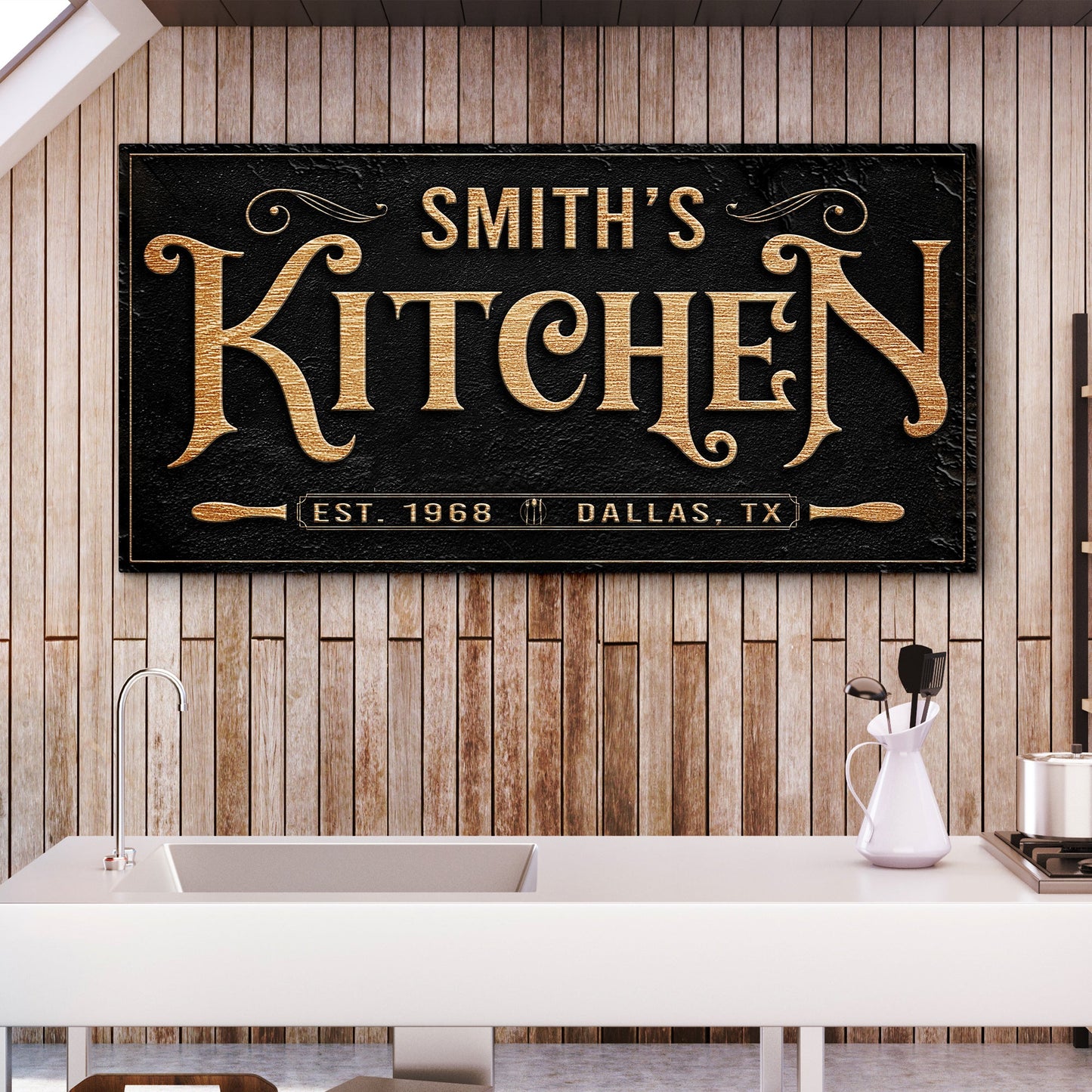 Kitchen Farmhouse Canvas Wall Art Sign