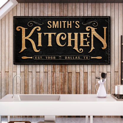 Kitchen Farmhouse Canvas Wall Art Sign