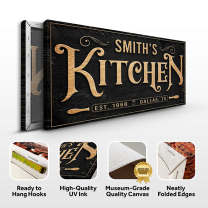 Kitchen Farmhouse Canvas Wall Art Sign