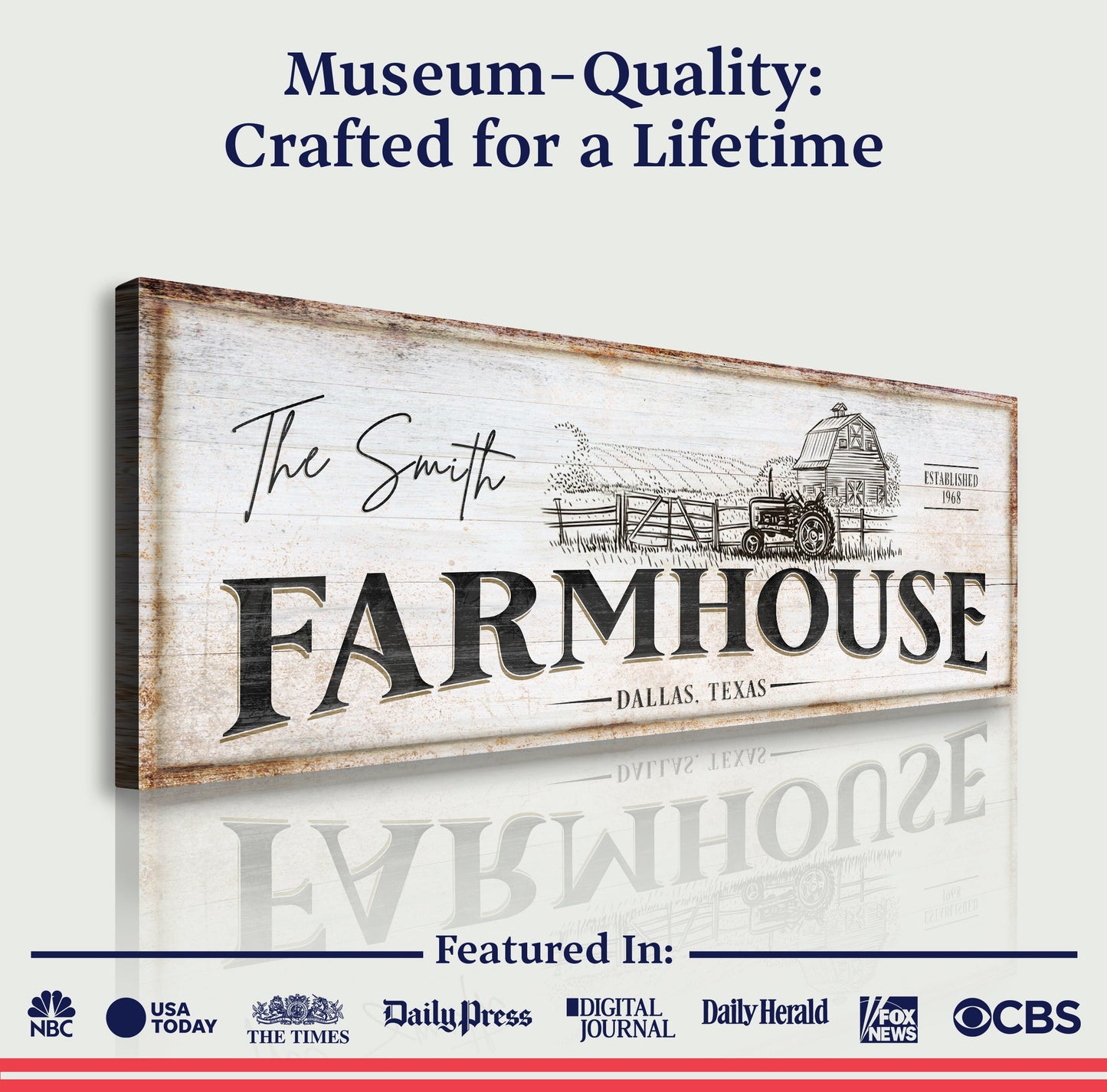 Rustic Farmhouse Canvas Sign III
