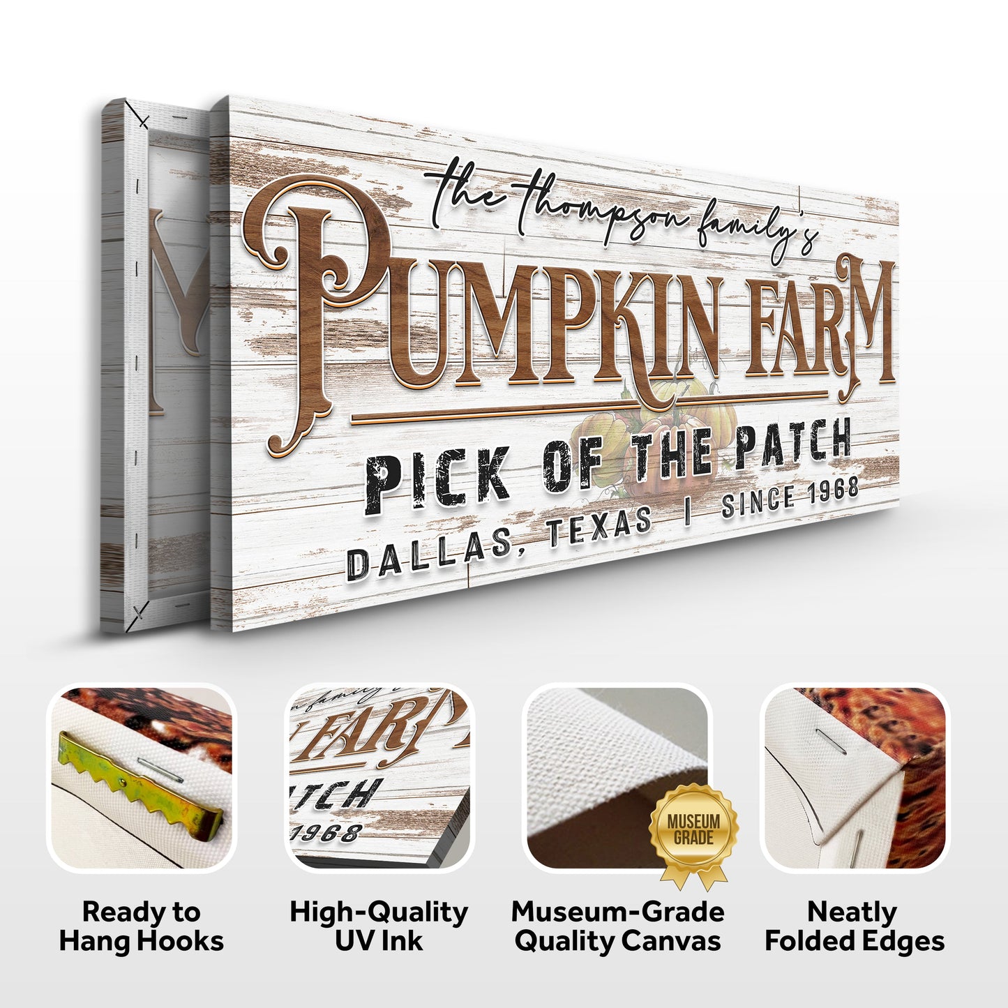 Pick of the Patch Pumpkin Farm Canvas Wall Art II