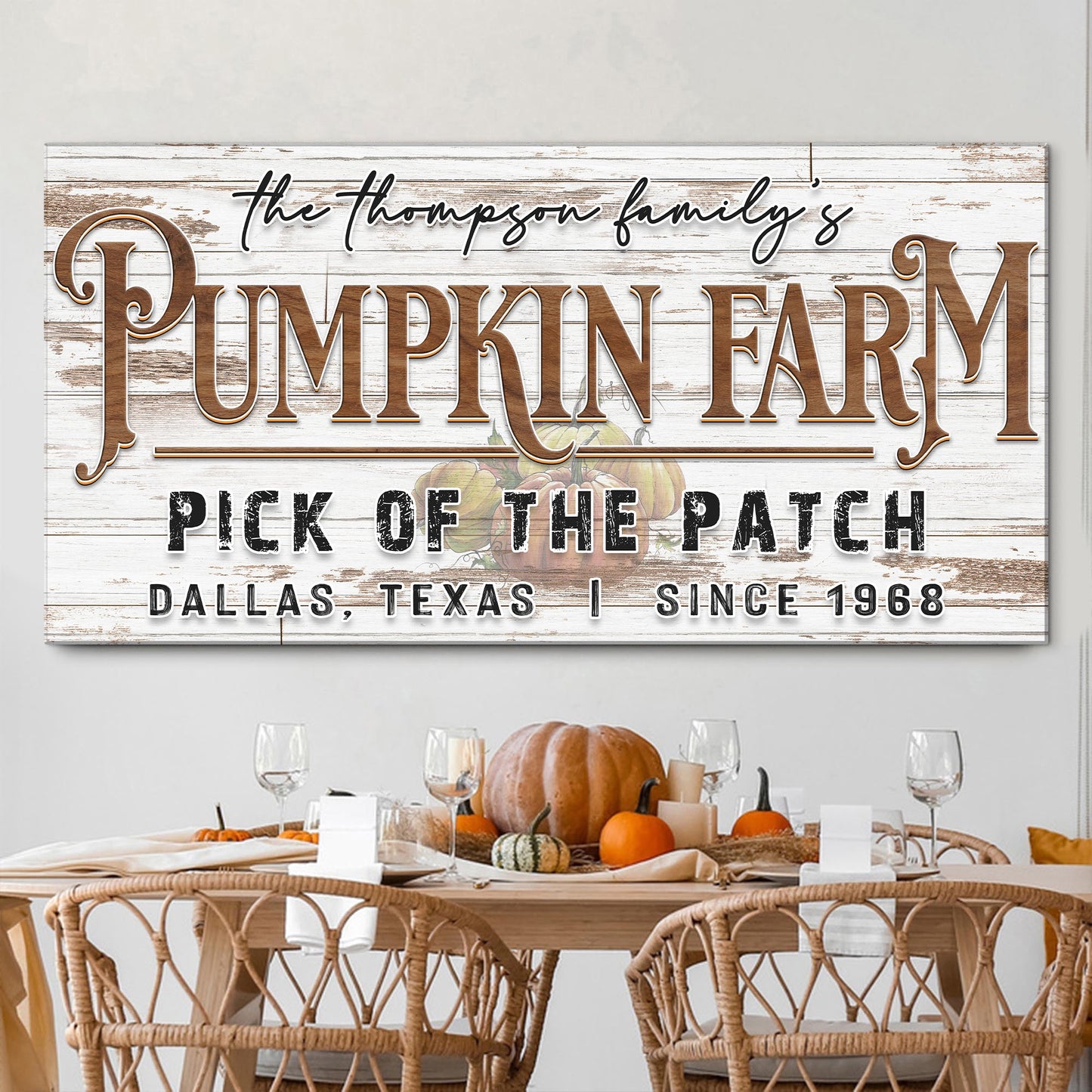 Pick of the Patch Pumpkin Farm Canvas Wall Art II