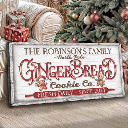 Classic bakery sign canvas wall art with vintage typography, kitchen wall decor