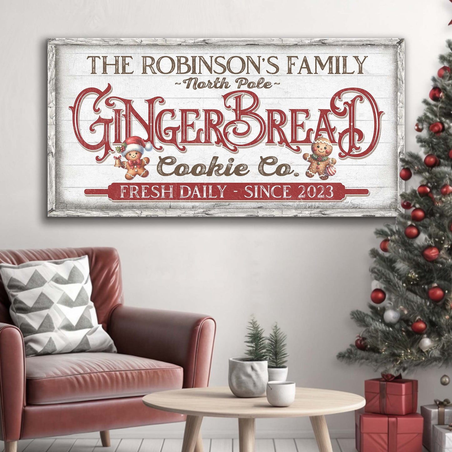 Classic Bakery Sign Canvas Wall Art