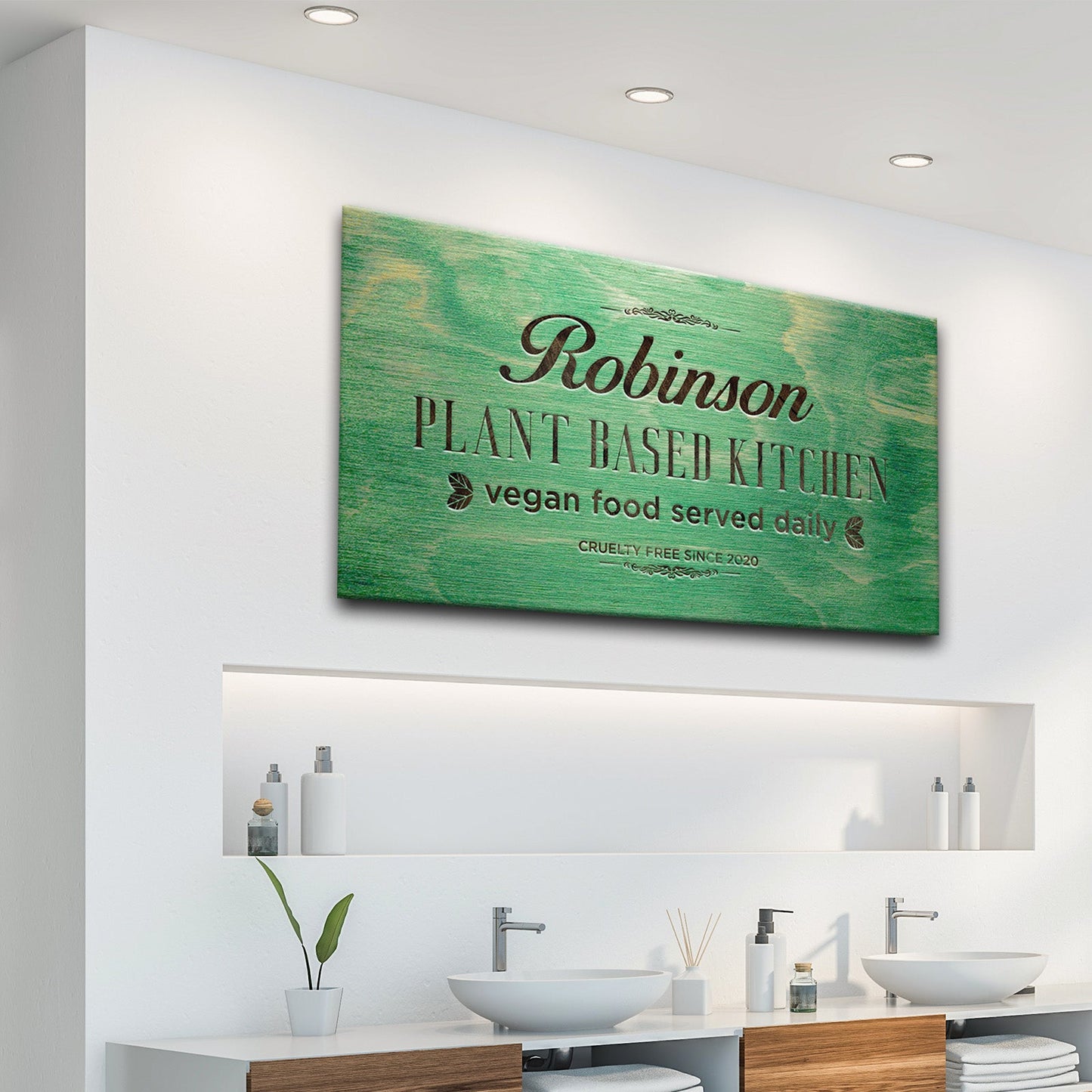 Plant Based Kitchen Canvas Wall Art