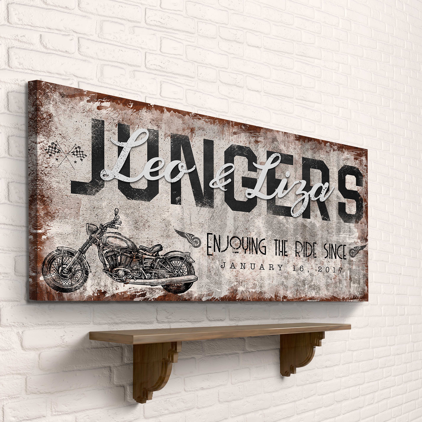 Enjoy the Bike Ride Canvas Wall Art Sign
