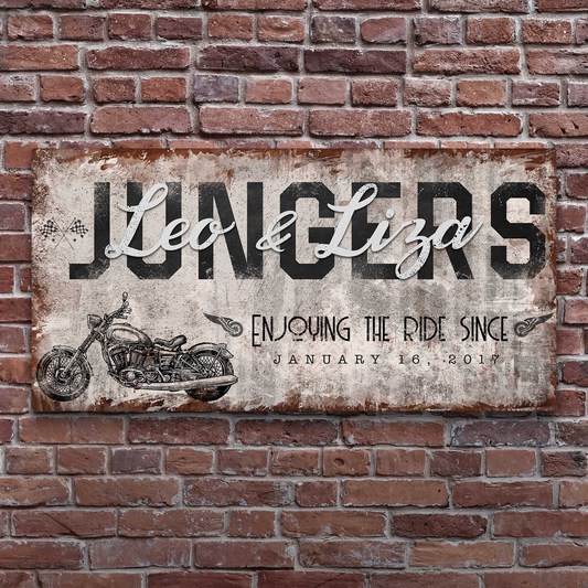 Enjoy the Bike Ride canvas wall art sign for cyclists, ready to hang