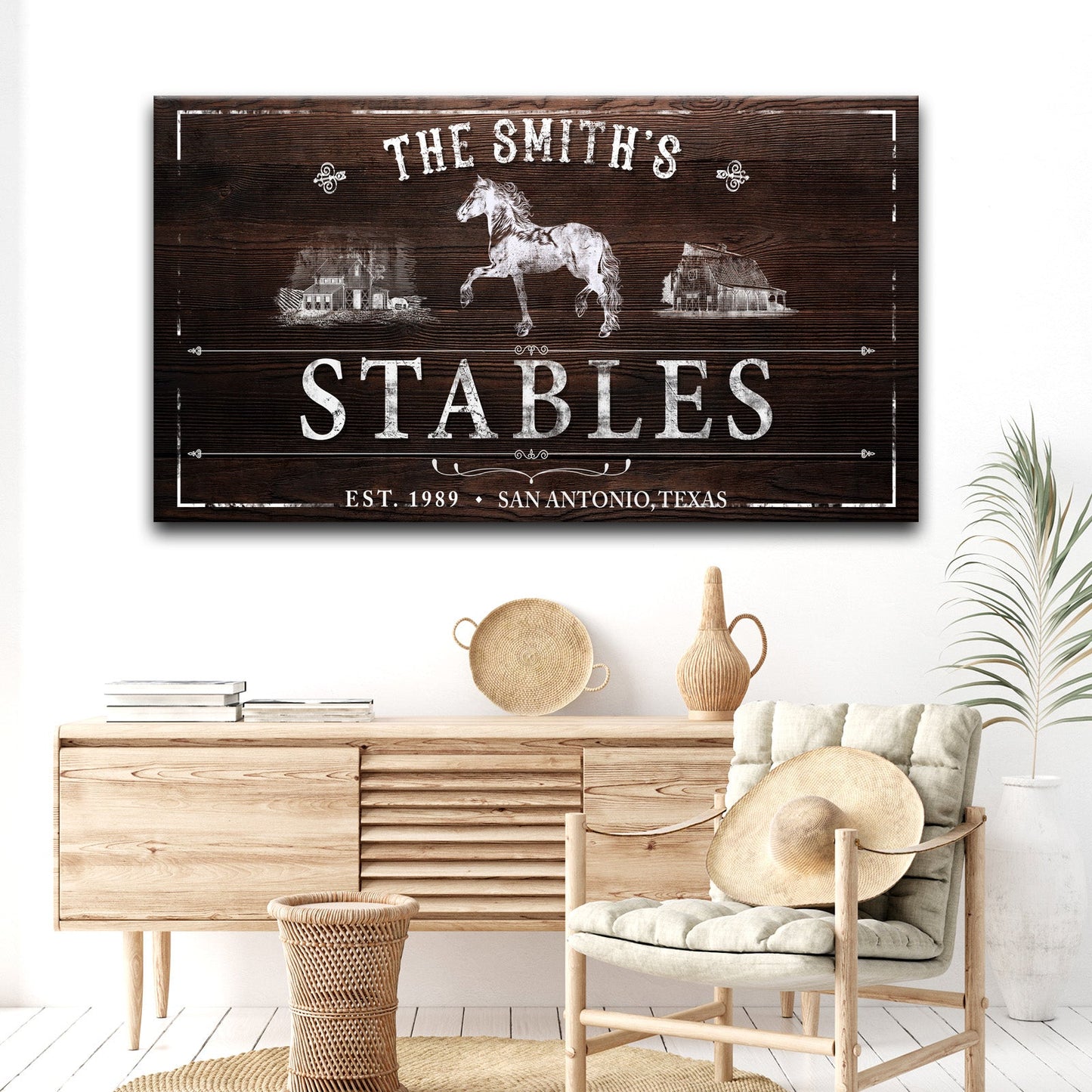 Rustic Stables Farmhouse Canvas Wall Art