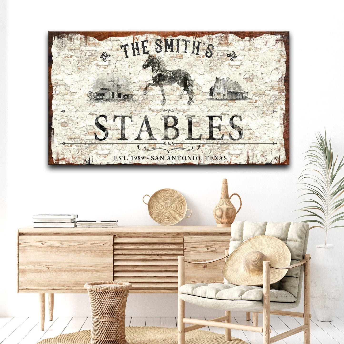 Rustic Stables Farmhouse Canvas Wall Art