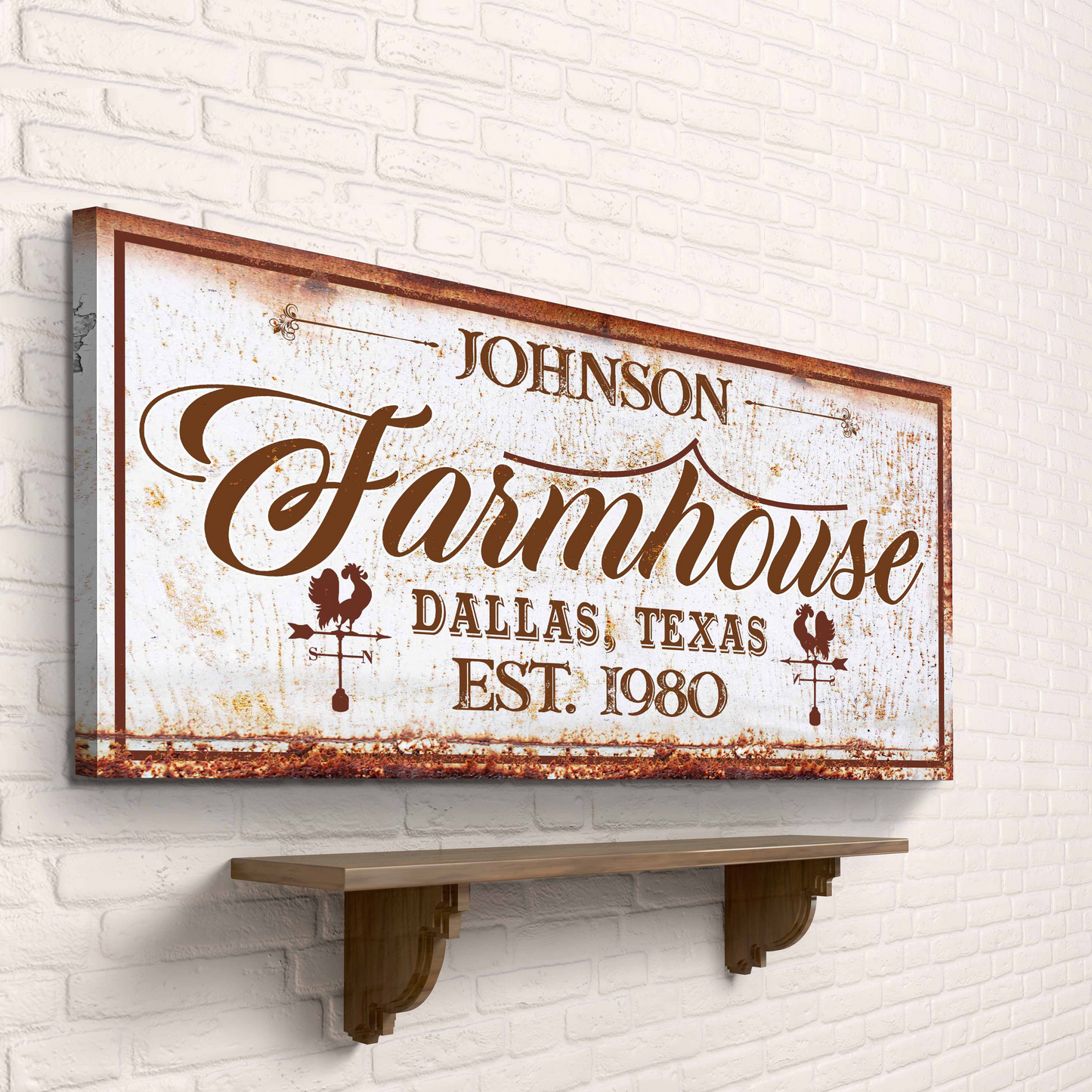 Farmhouse Sign III Personalized Canvas Wall Art