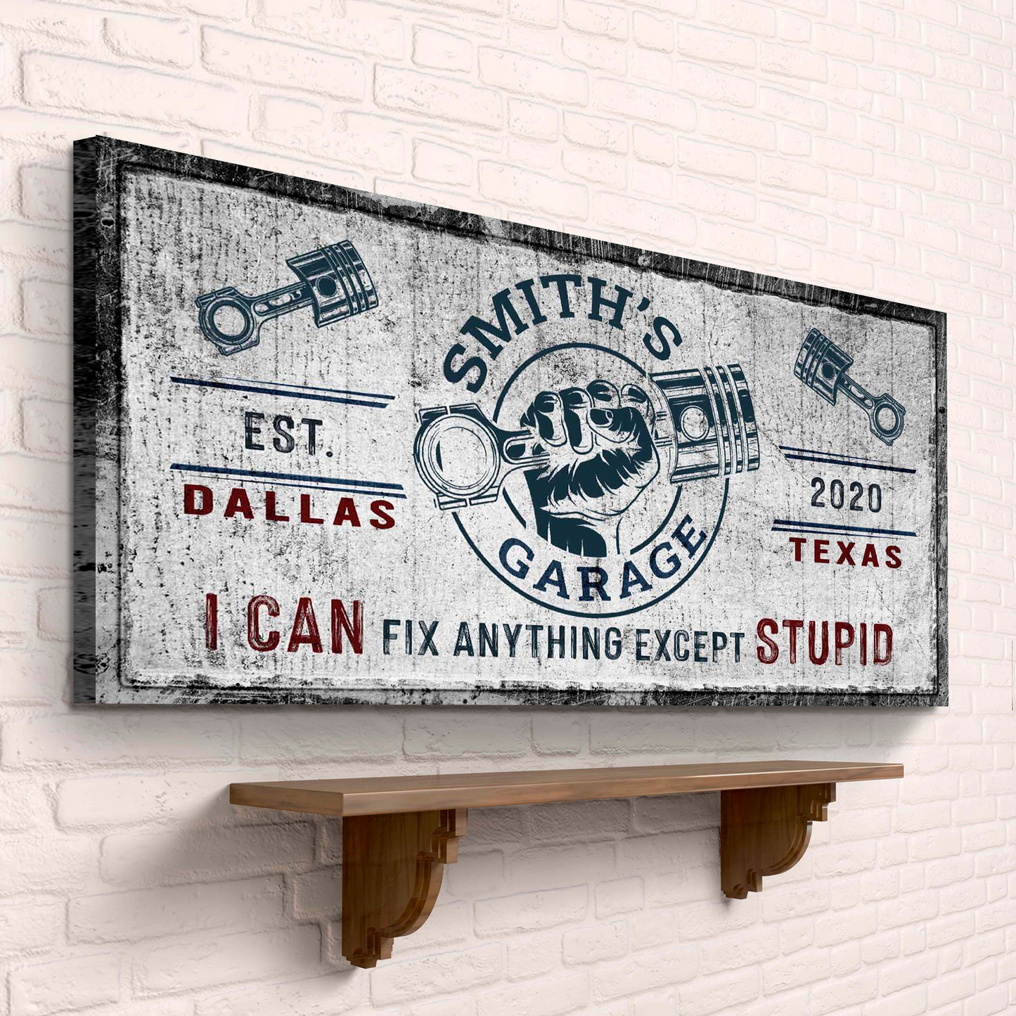 Personalized Family Garage Canvas Sign