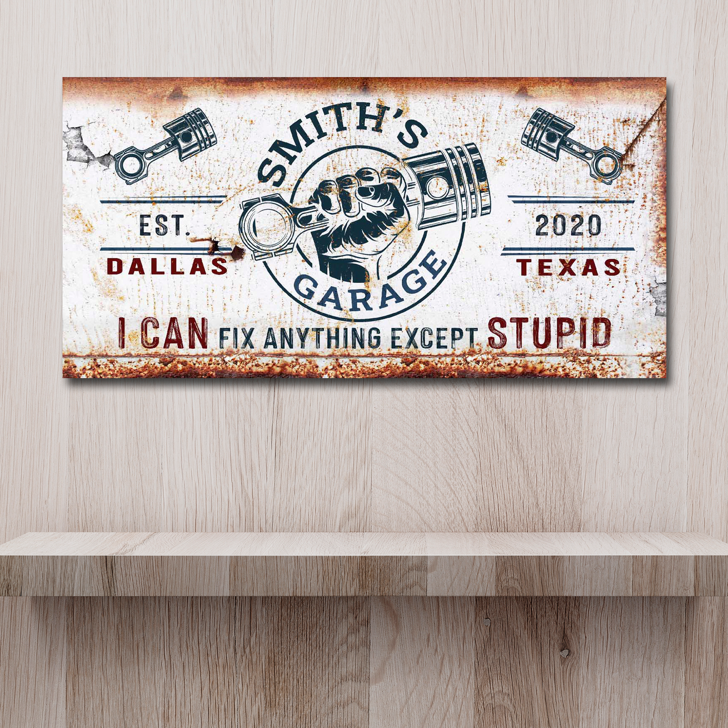 Personalized Family Garage Canvas Sign