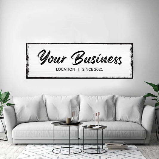 Personalized Business Location Canvas Sign