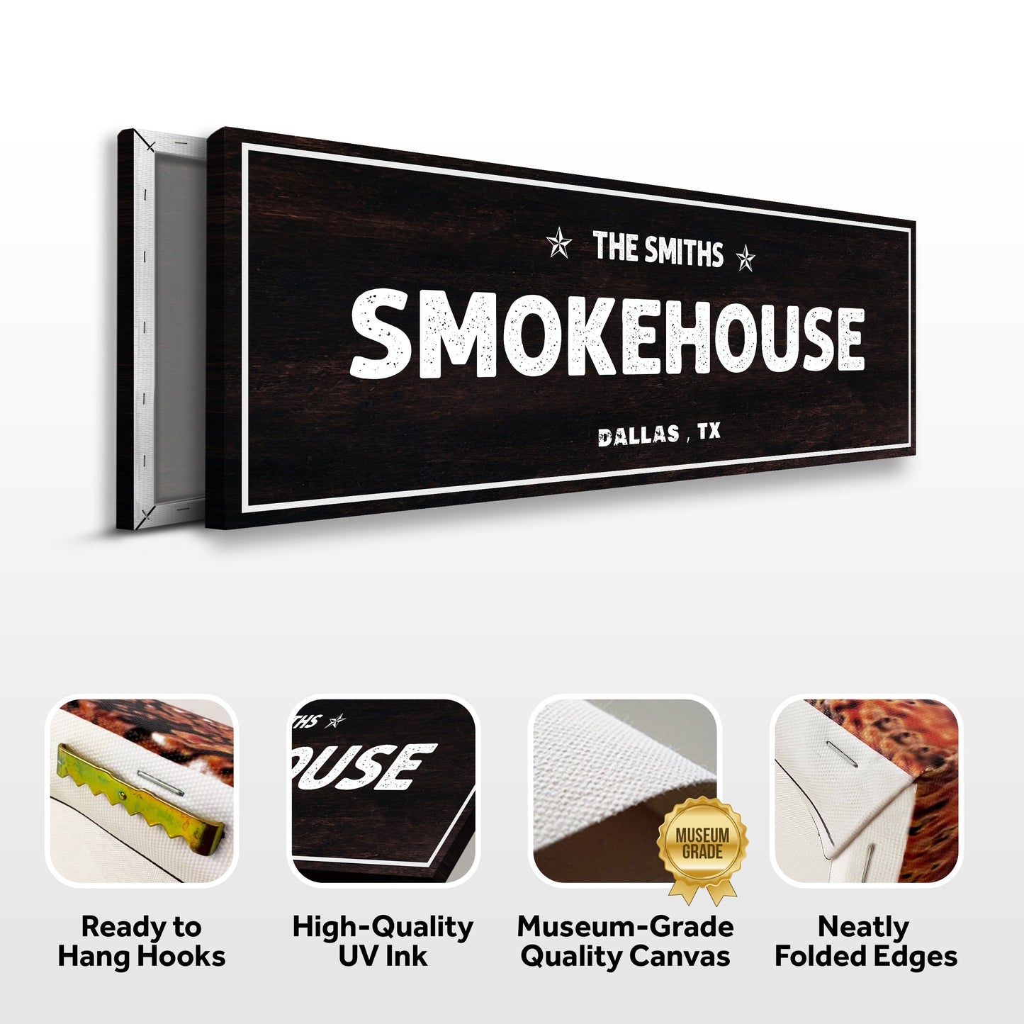 Personalized Smokehouse Canvas Sign