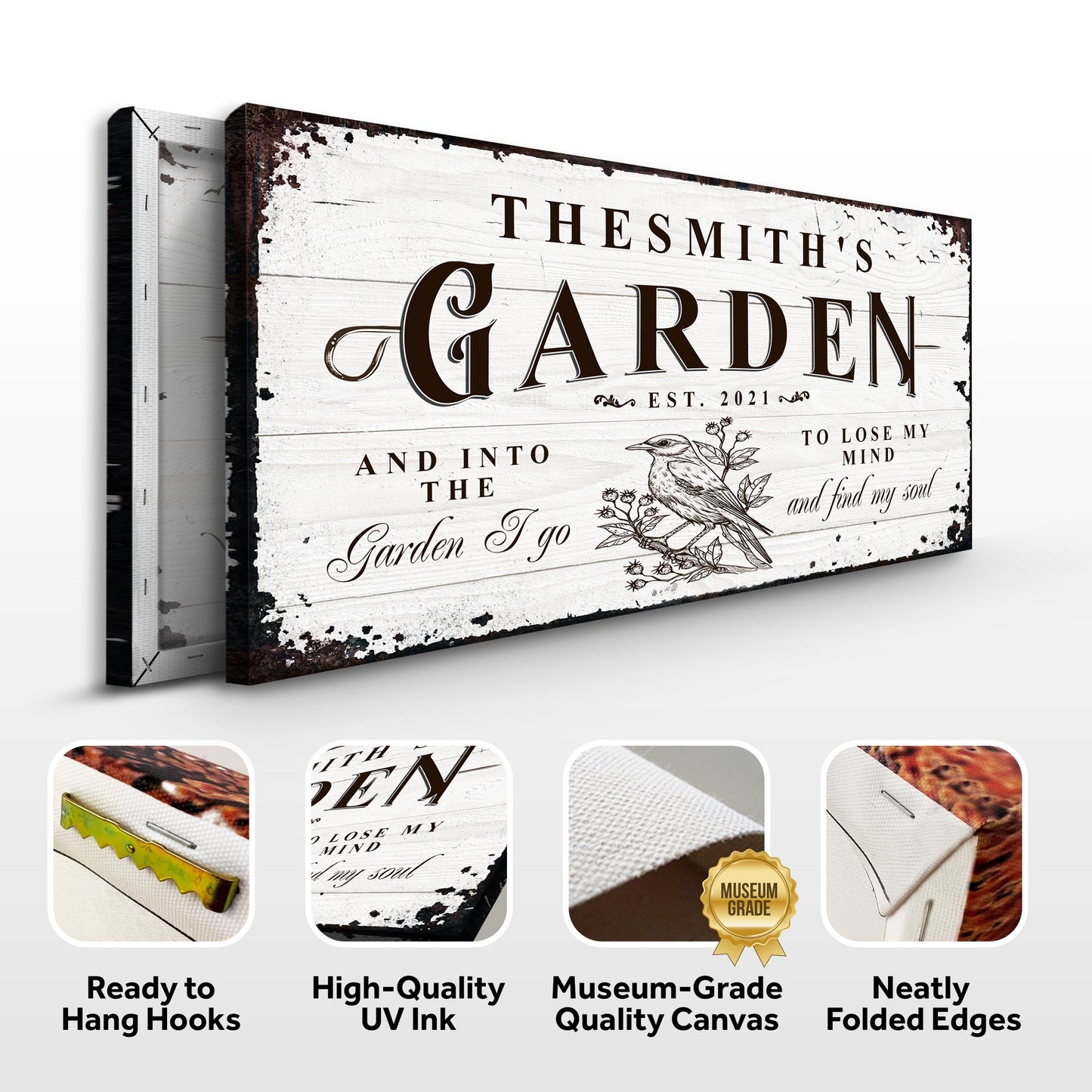 Family Garden Personalized Canvas Sign