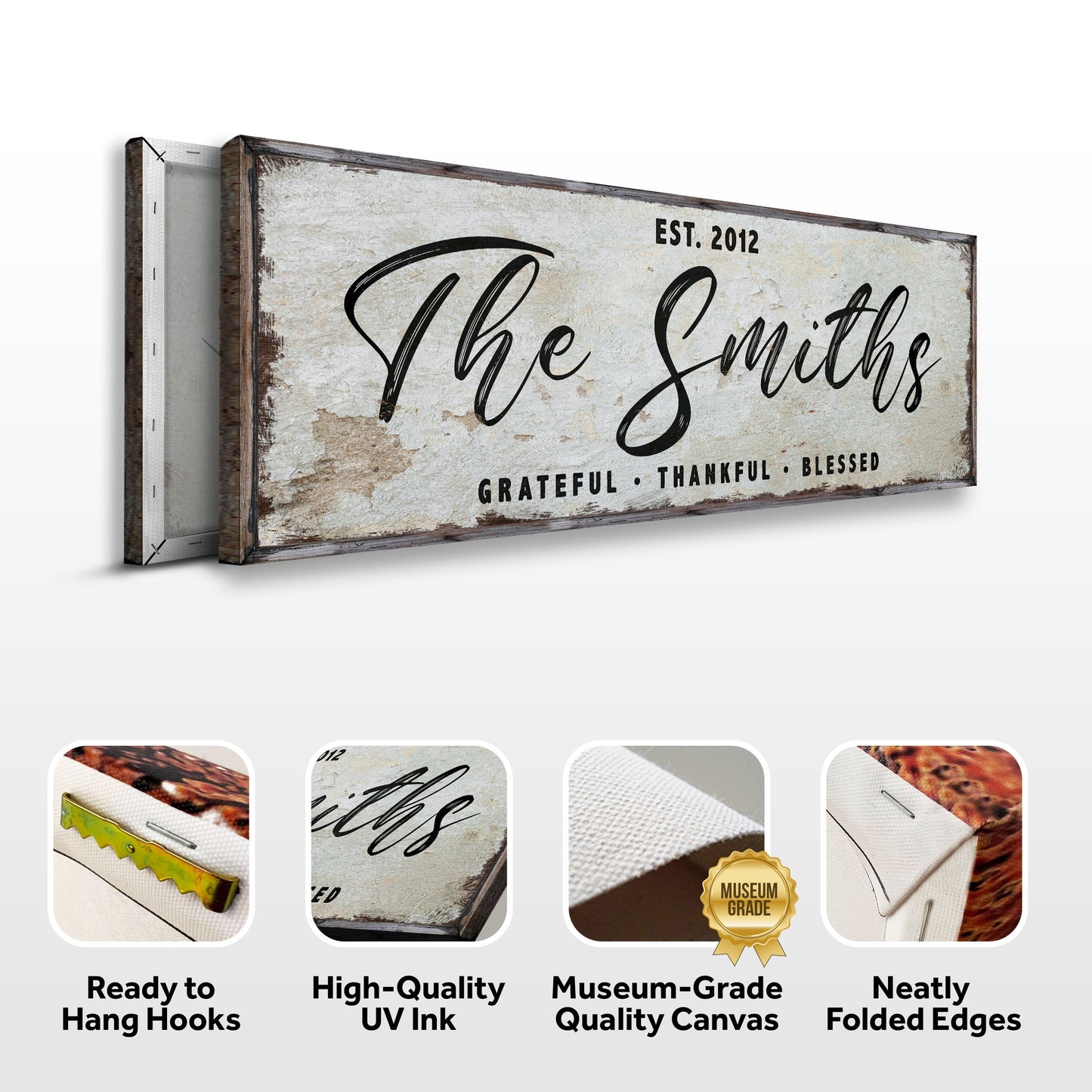 Thanksgiving Family Gather Together Canvas Sign