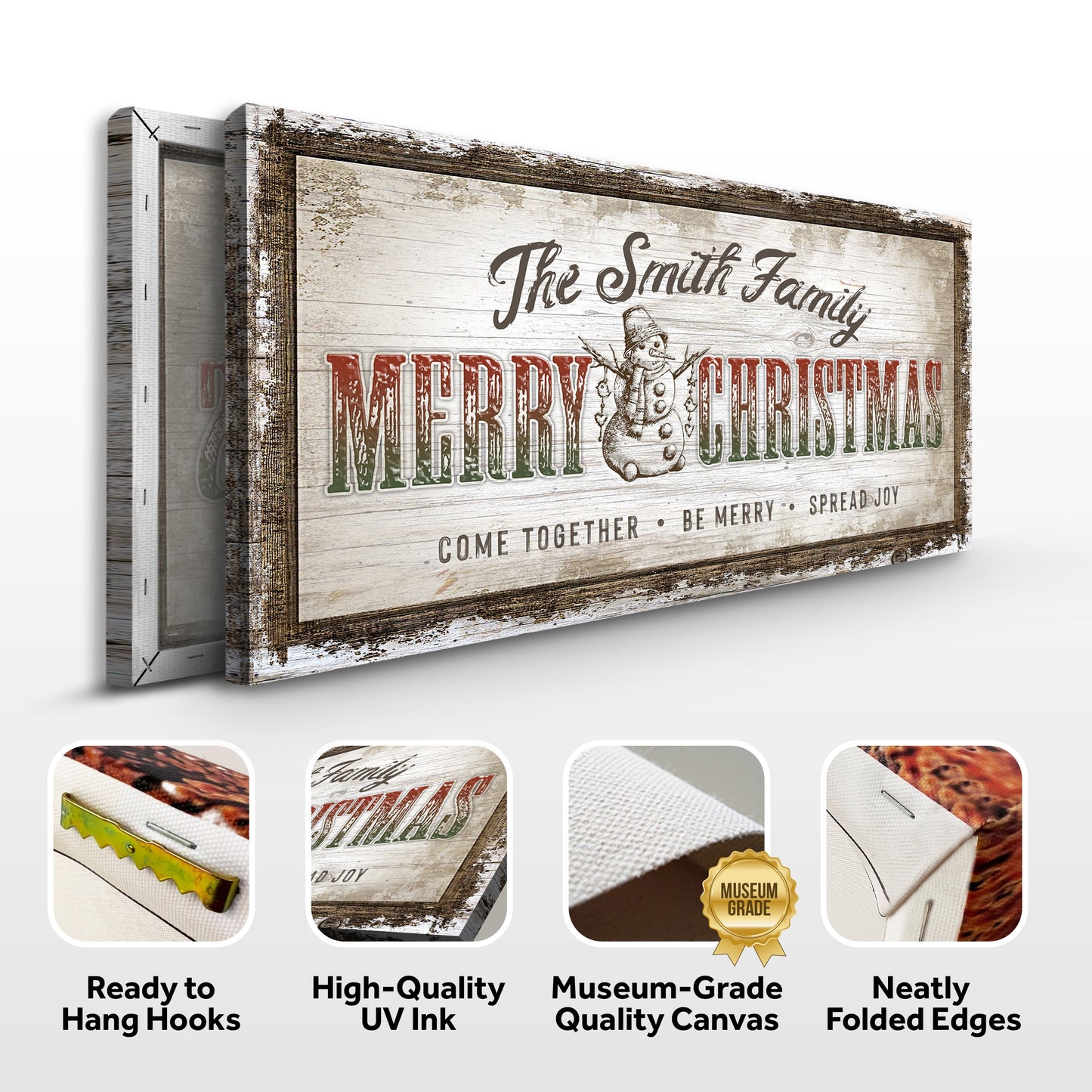 Merry Christmas Canvas Sign