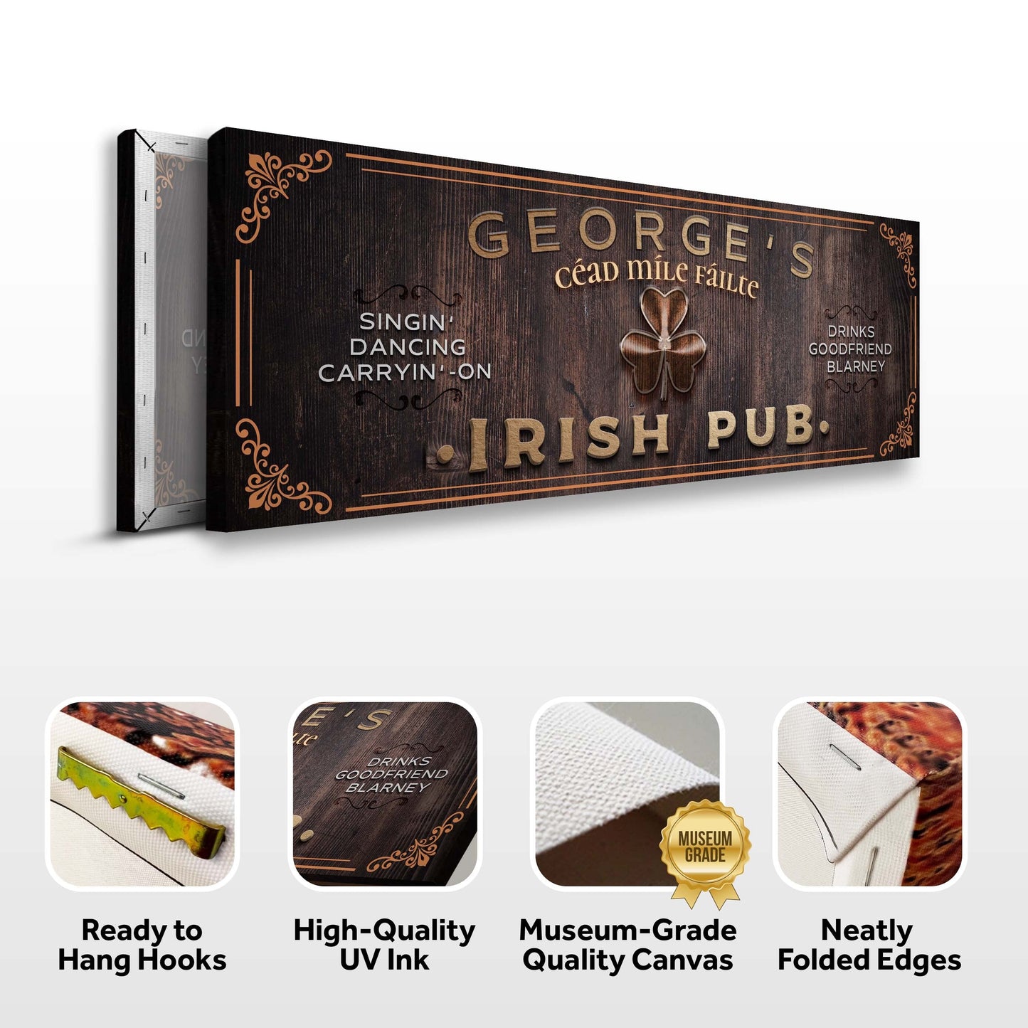 Personalized Irish Pub Canvas Sign