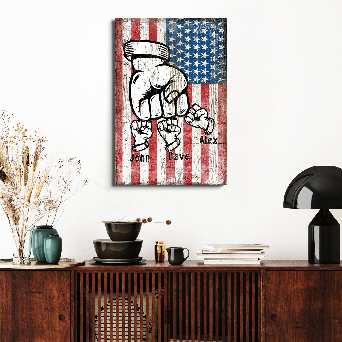 Dad Fist Bump Father's Day Canvas Wall Art