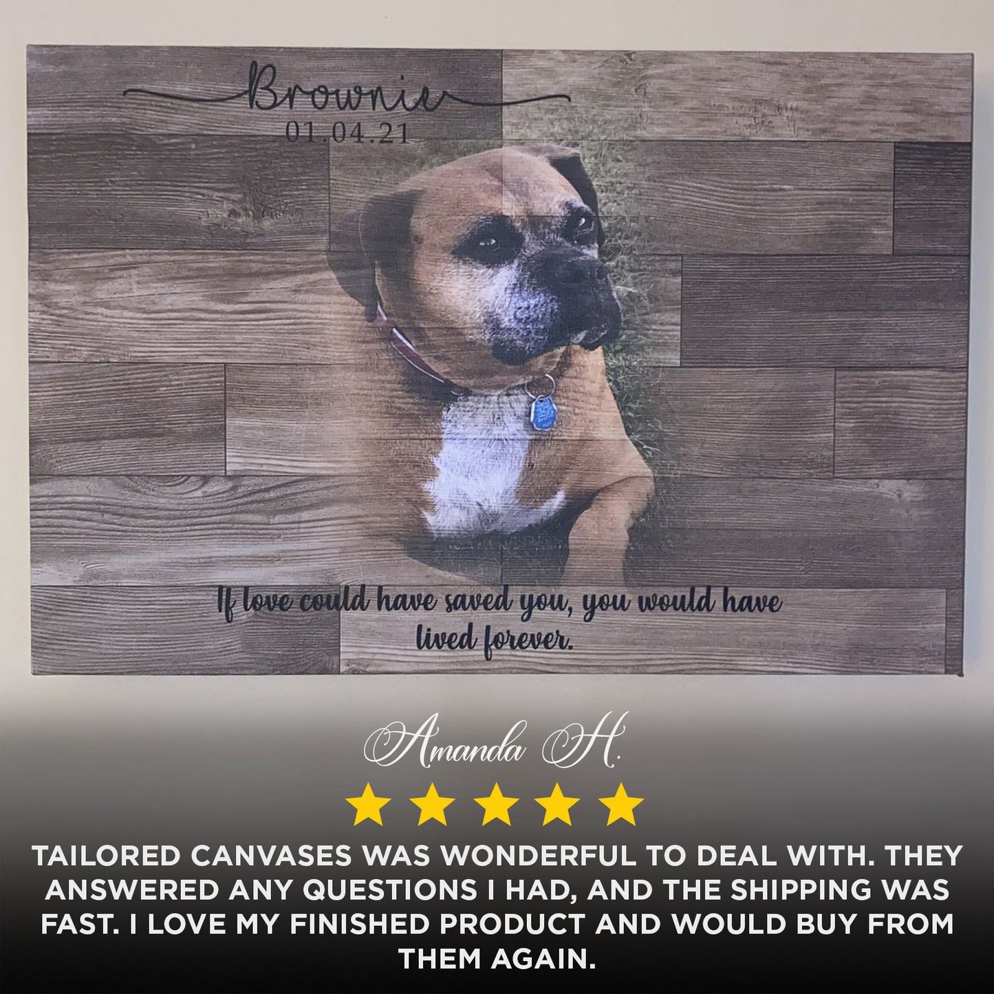 Personalized Animal Portrait Canvas Wall Art