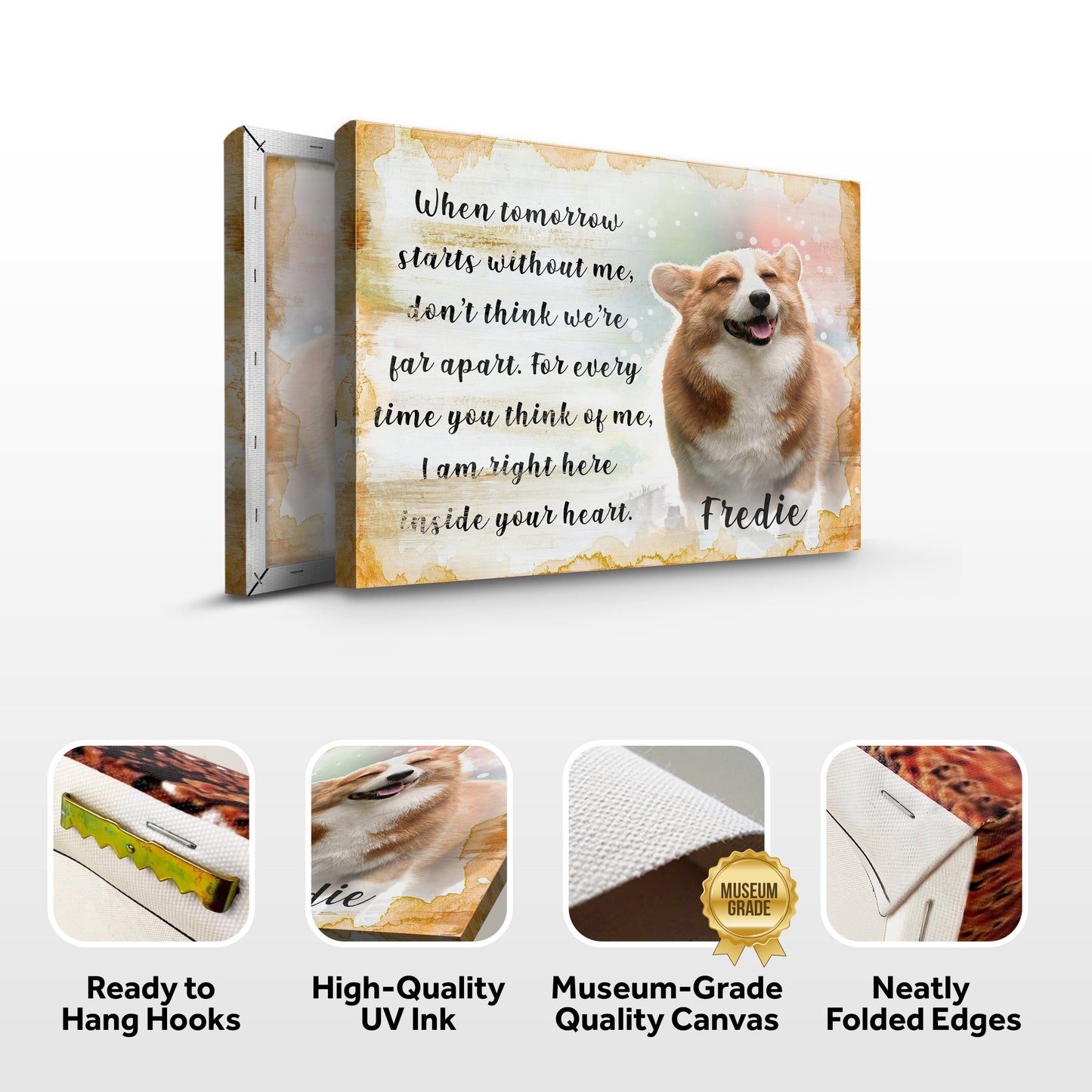 Personalized Pet Memorial Canvas Sign Wall Art