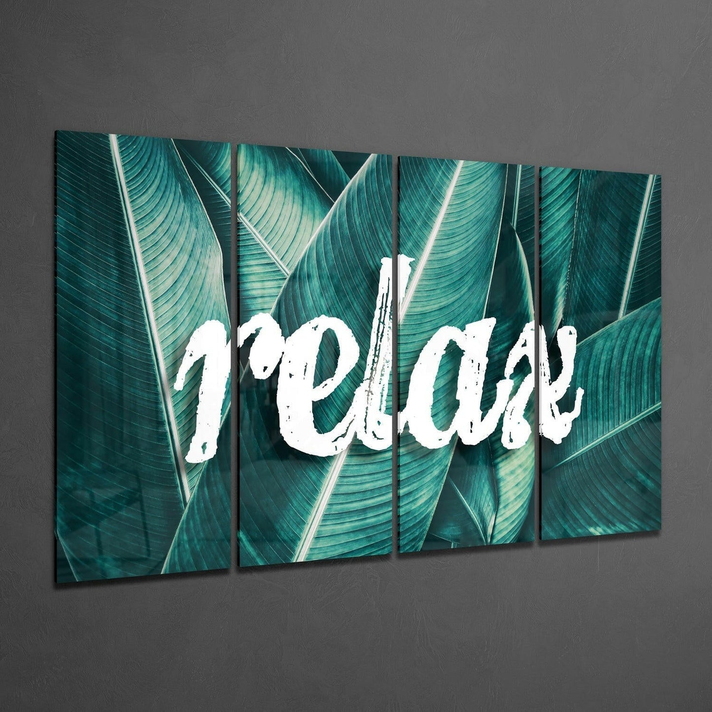 Relax 4-Piece Glass Wall Art