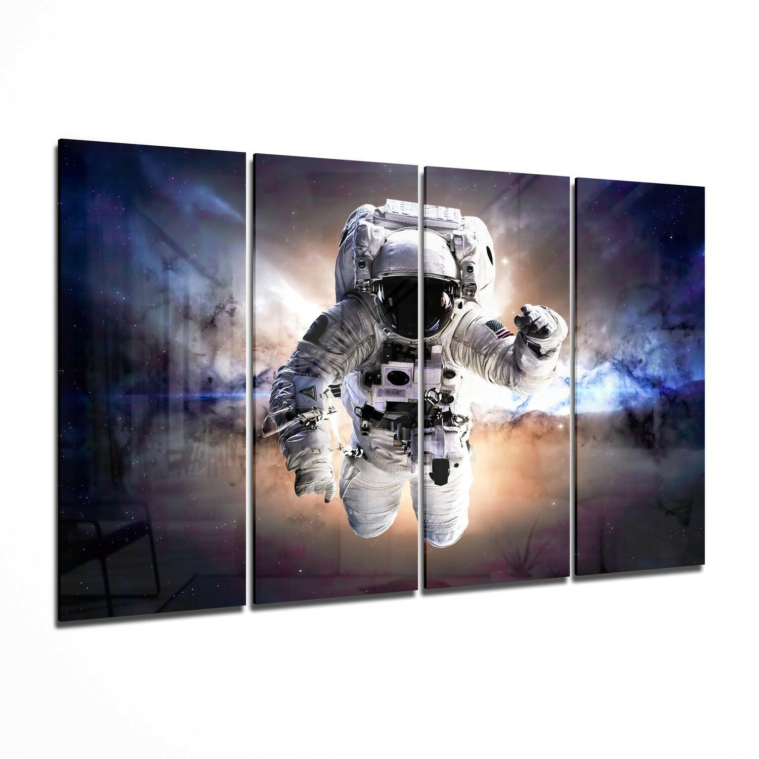 Astronaut glass wall art