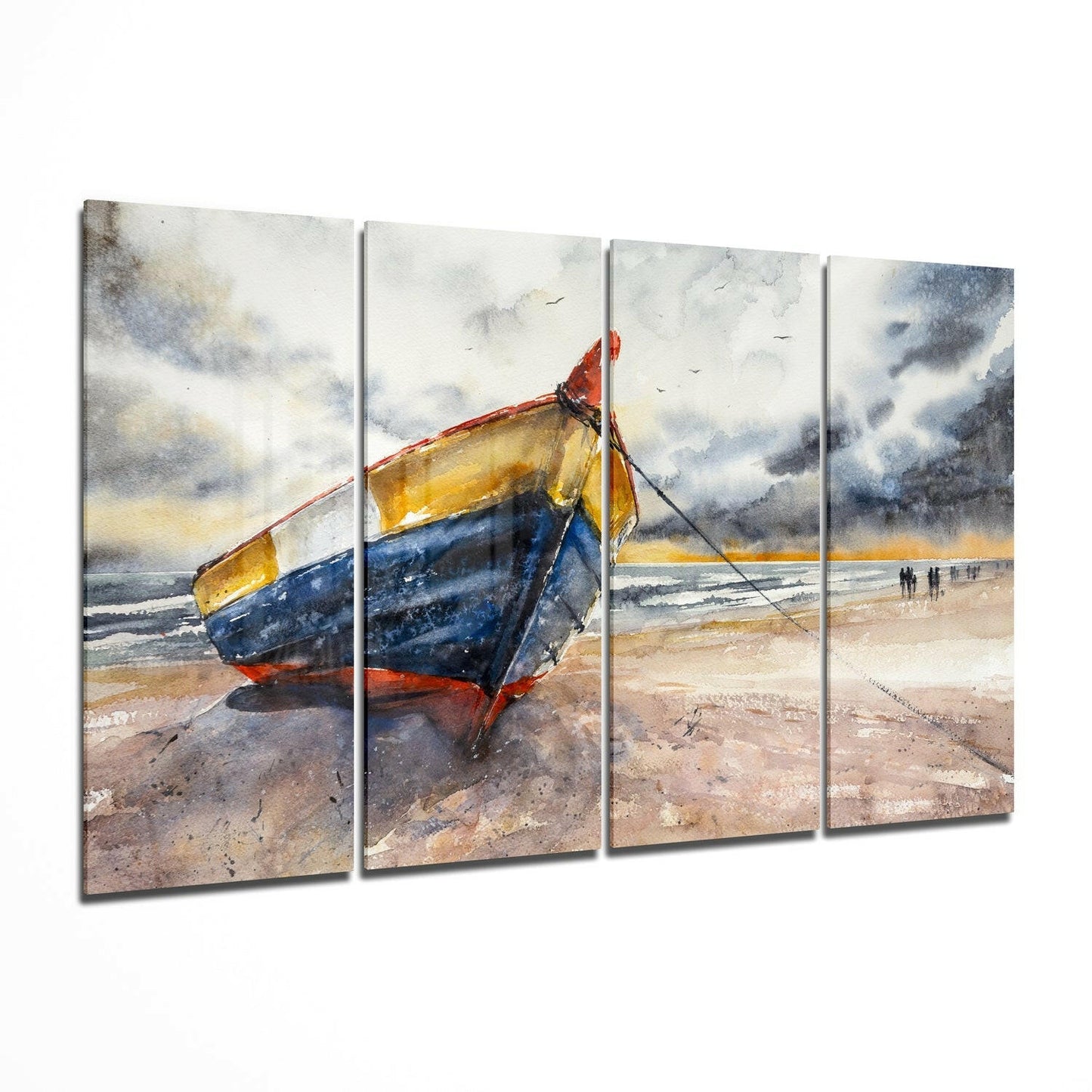 Abandoned Boat glass wall art