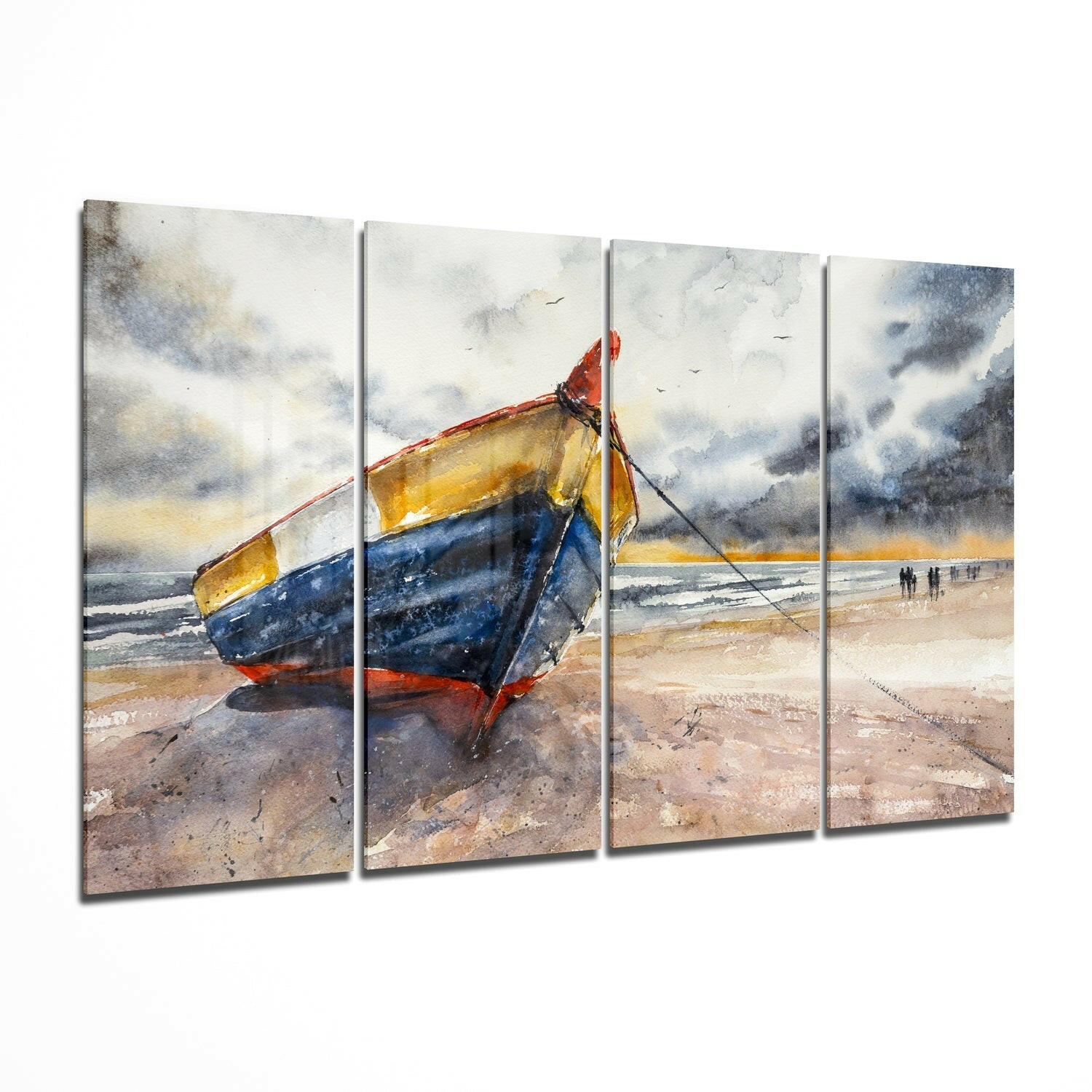 Abandoned Boat glass wall art