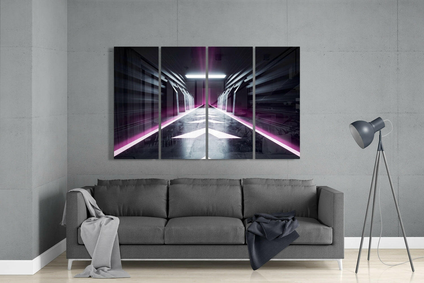 Hallway 4-Piece Glass Wall Art