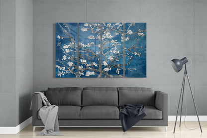 Sakura Blossom 4-Piece Glass Wall Art
