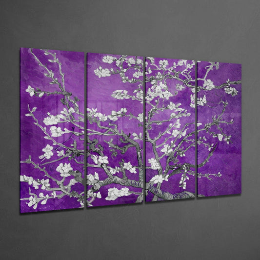 Sakura 4-Piece Glass Wall Art