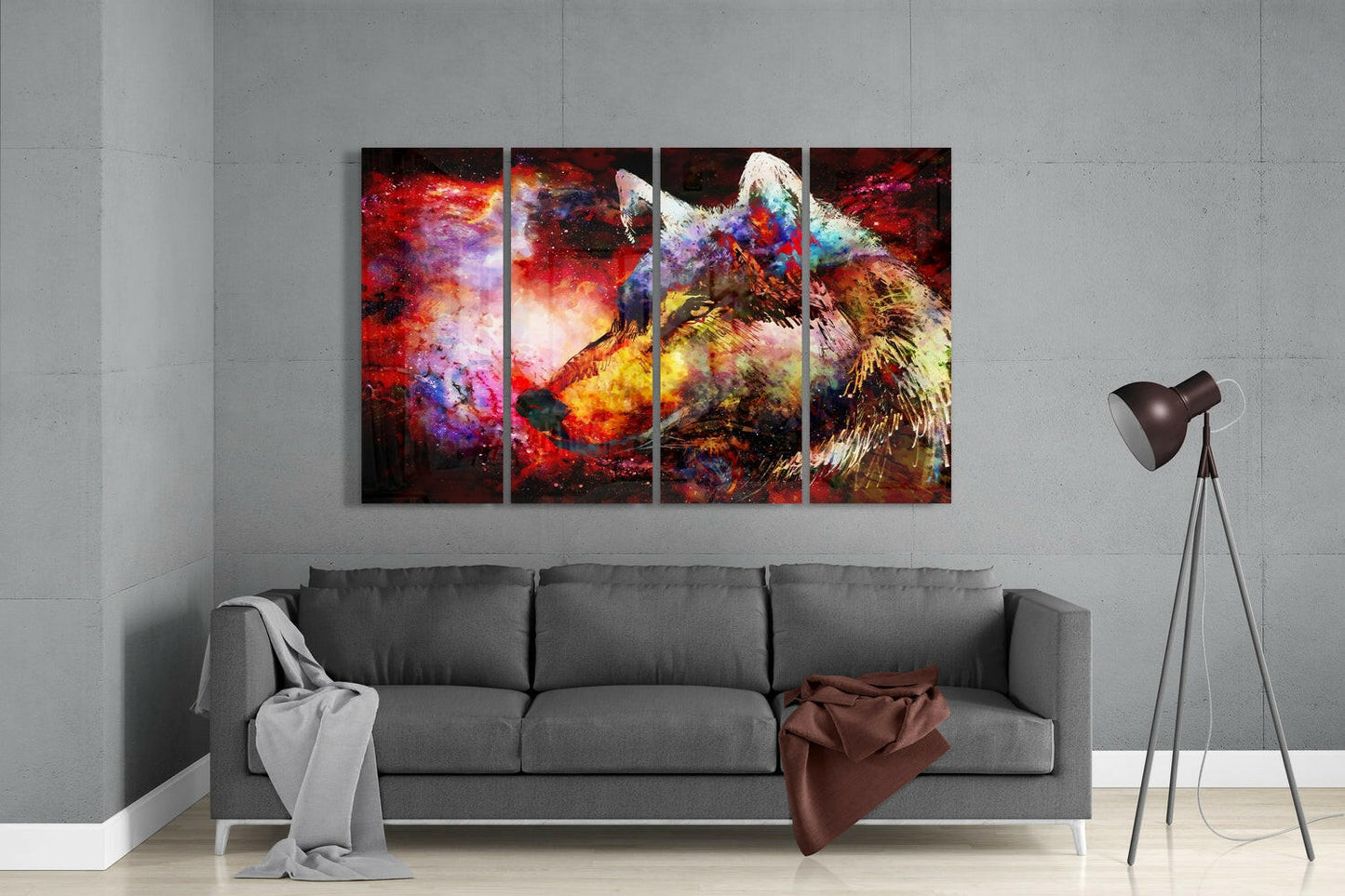 Wolf Glass Wall Art