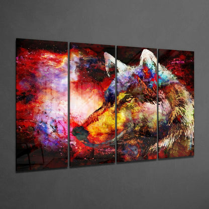 Wolf Glass Wall Art