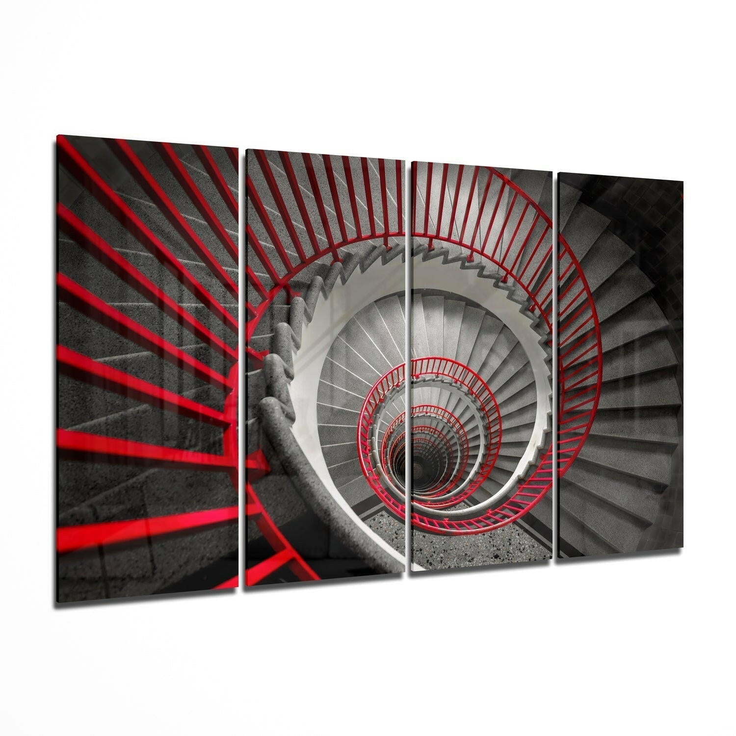Spiral Stairs glass wall art wall display