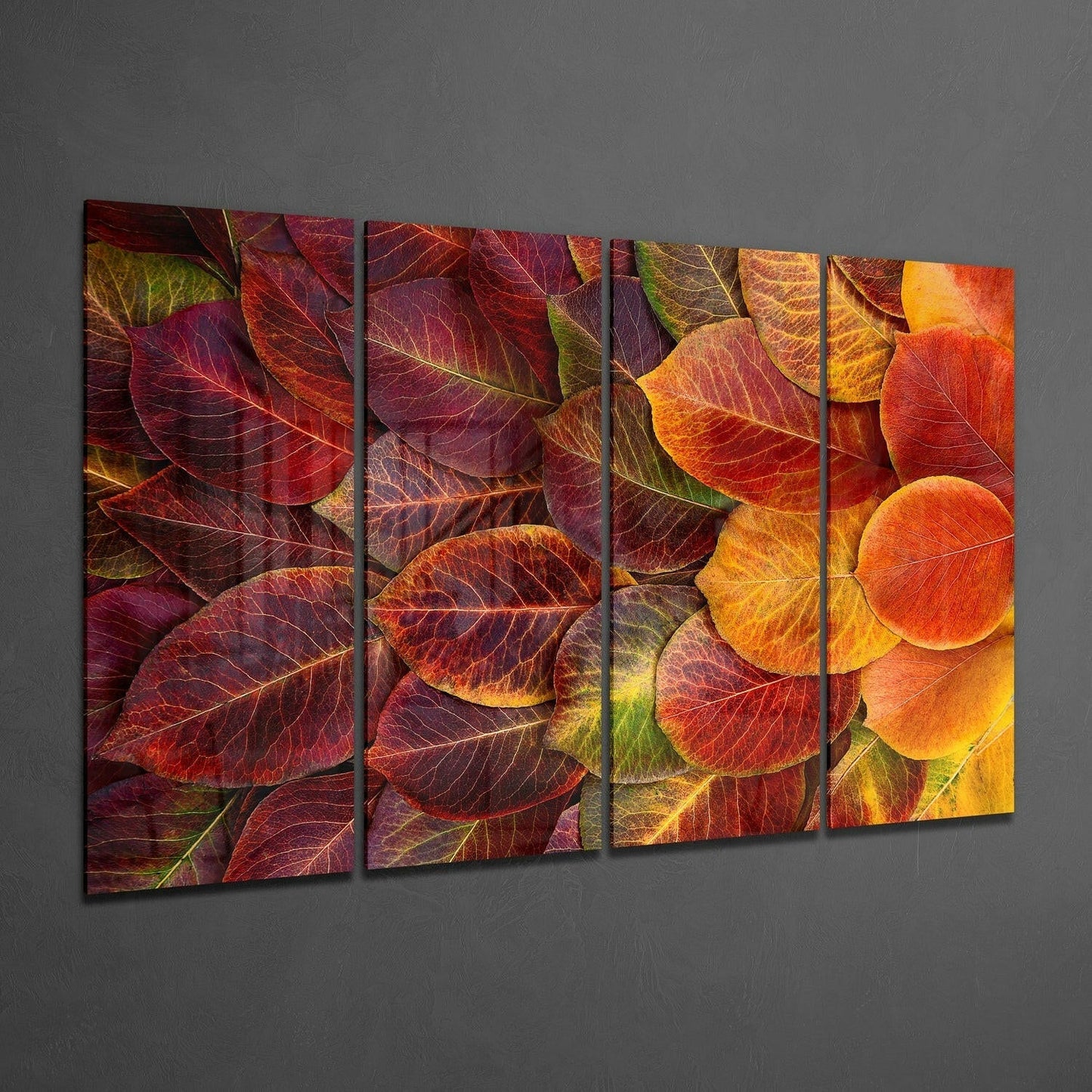 Autumn Leaves Glass Wall Art