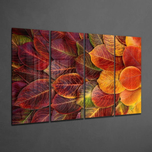 Autumn Leaves Glass Wall Art