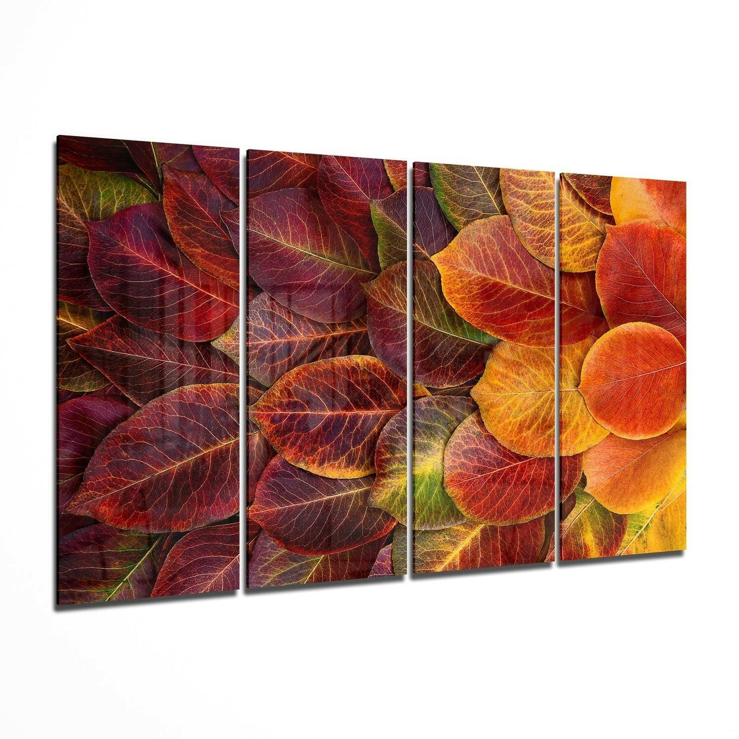Autumn Leaves glass wall art